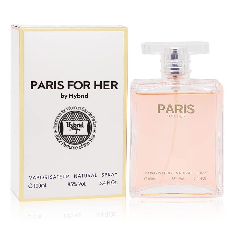 Hybrid & Company Paris for Her Fragrance for Natural Spray Sweet Scent Women Eau De Parfum 3.4 Fl Oz - Image 1