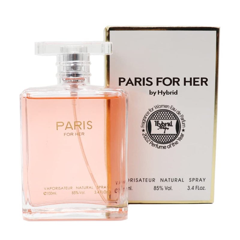 Hybrid & Company Paris for Her Fragrance for Natural Spray Sweet Scent Women Eau De Parfum 3.4 Fl Oz - Image 2
