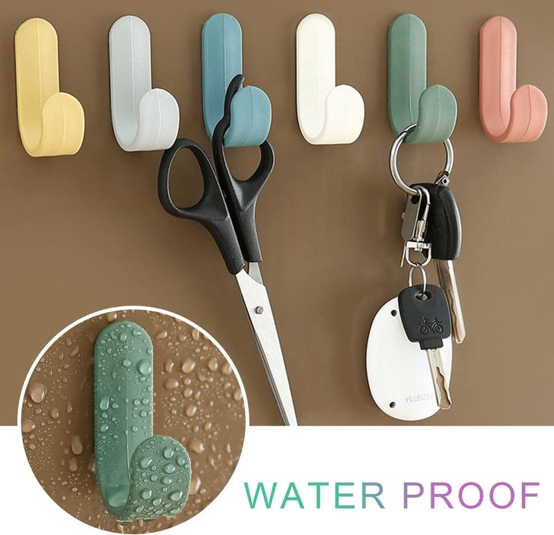 KESI ORNAMENTS Kesi Hook for Wall, Bathroom Towel Holder, Coat Hooks Heavy Duty, Multipurpose Self Adhesive Hook, Kitchen Accessories Items, Clothes Hanging, Sticky Photo Frame Strong Hanger (6 pcs)  - Image 2