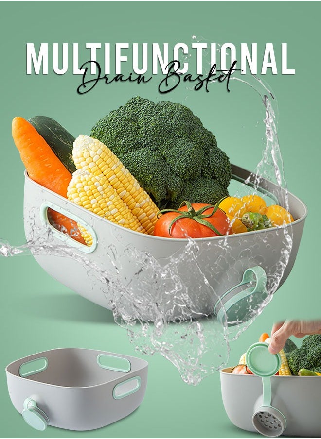 Eoptify Multifunctional Kitchen Drain Basket, Silicone Colander and Organizer for Draining and Washing Fruits & Vegetables  - Image 2