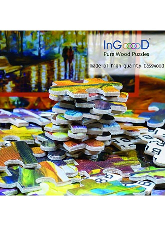 Ingooood Rainy Night Walk Wooden Puzzle 1000 Pieces  - Image 4