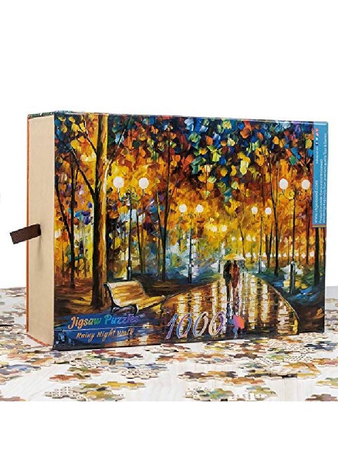 Ingooood Rainy Night Walk Wooden Puzzle 1000 Pieces  - Image 3