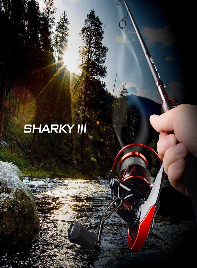 KastKing Sharky III Fishing Reel - New 2018 Sharky III Gold Spinning Reel - Carbon Fiber 39.5 LBs Max Drag - 10+1 Stainless BB for Saltwater or Freshwater - Oversize Shaft - Super Value! - Image 2