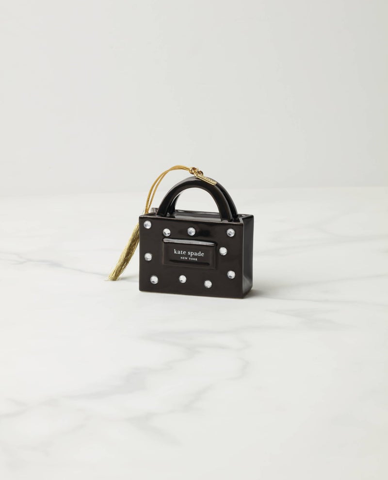 kate spade New York Be Jolly KSNY Signature Shopping Bag Ornament, Christmas - Image 2