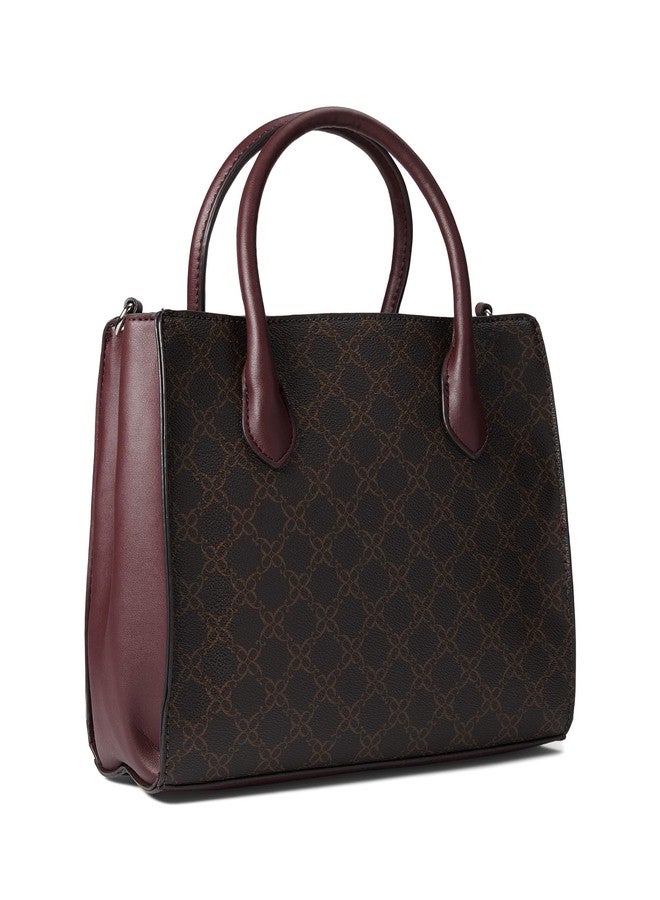 ناين ويست حقيبة ناين ويست أيدين ساتشيل بنية اللون بشعار/لون عنابي، مقاس واحد - Image 2