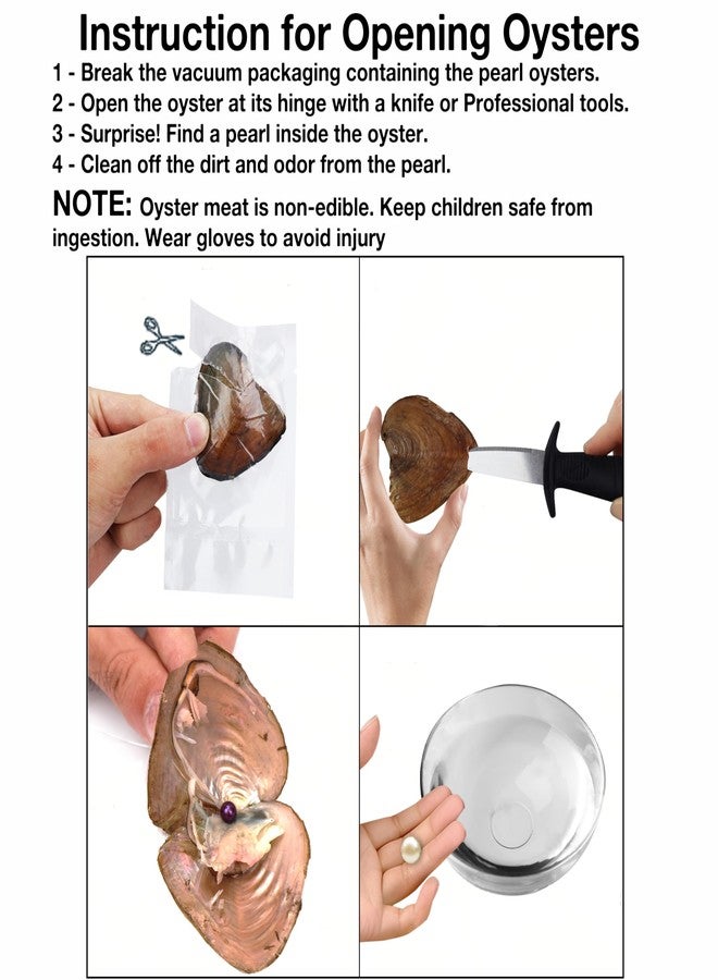 Lindo 30PC Oyster with Pearl Inside Round Dainty Faux Pearl Meaningful Color Pearls Beads to Open for Jewelry Making Crafts Gifts(Round, ABS, 8mm) - Image 5