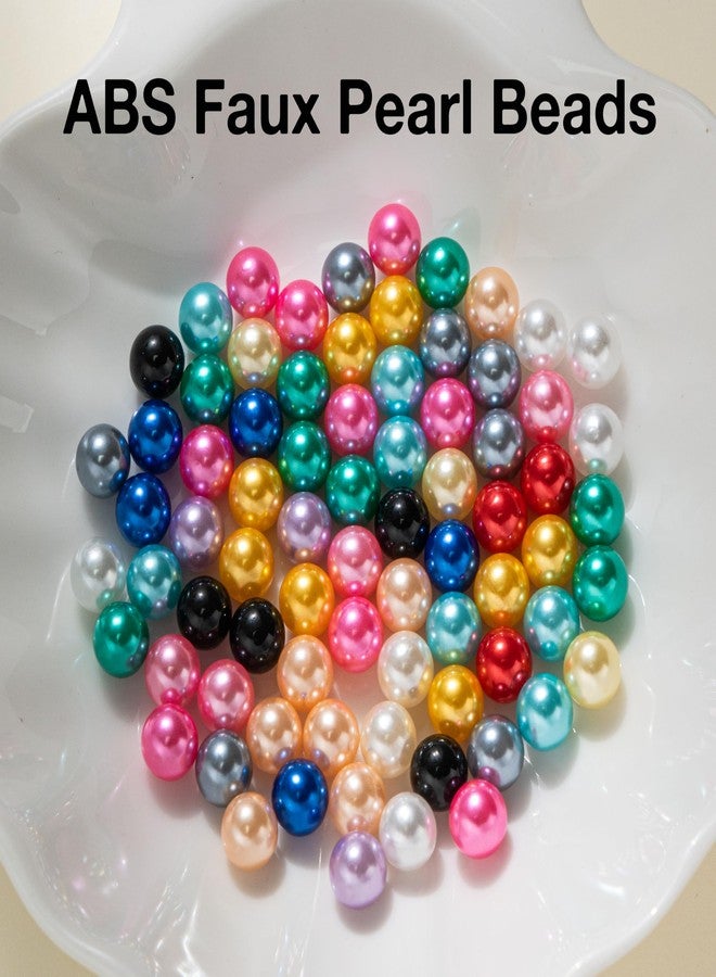 Lindo 30PC Oyster with Pearl Inside Round Dainty Faux Pearl Meaningful Color Pearls Beads to Open for Jewelry Making Crafts Gifts(Round, ABS, 8mm) - Image 2