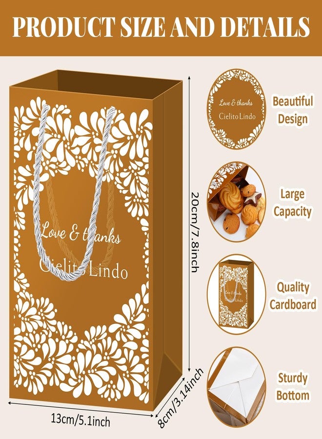 SilTriangle 24 Pcs Cielito Lindo Party Favor Bags, Mexican Candy Gift Bags 250g Cardboard, with Handles Fiesta Baby Shower Party Favor Platos De Barro Decor for Cinco De Mayo Birthday Wedding - Image 2