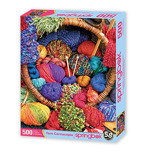 Springbok Yarn Cornucopia 500 Piece Jigsaw Puzzle for Adults Unique Cut Pieces Made in USA - Image 5