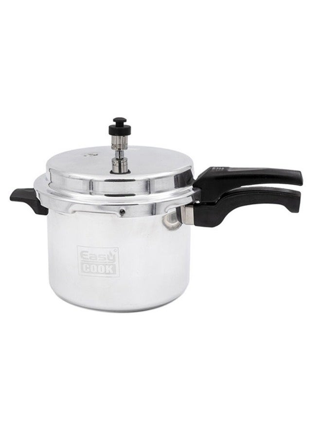 Easy Cook - Indian Aluminium Pressure Cooker - 3 Liter Capacity | Fast Cooking, Energy Efficient | Silver - Image 1