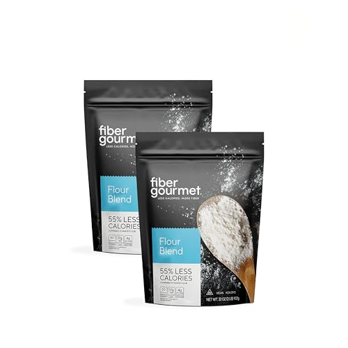 Fiber Gourmet Low Net Carb Flour Blend - Keto Friendly All-Purpose Baking Flour with 55% Fewer Calories, 81% Fewer Net Carbs, 17g Fiber, Non-GMO Vegan - 16 Ounce (pack of 2) - Image 1