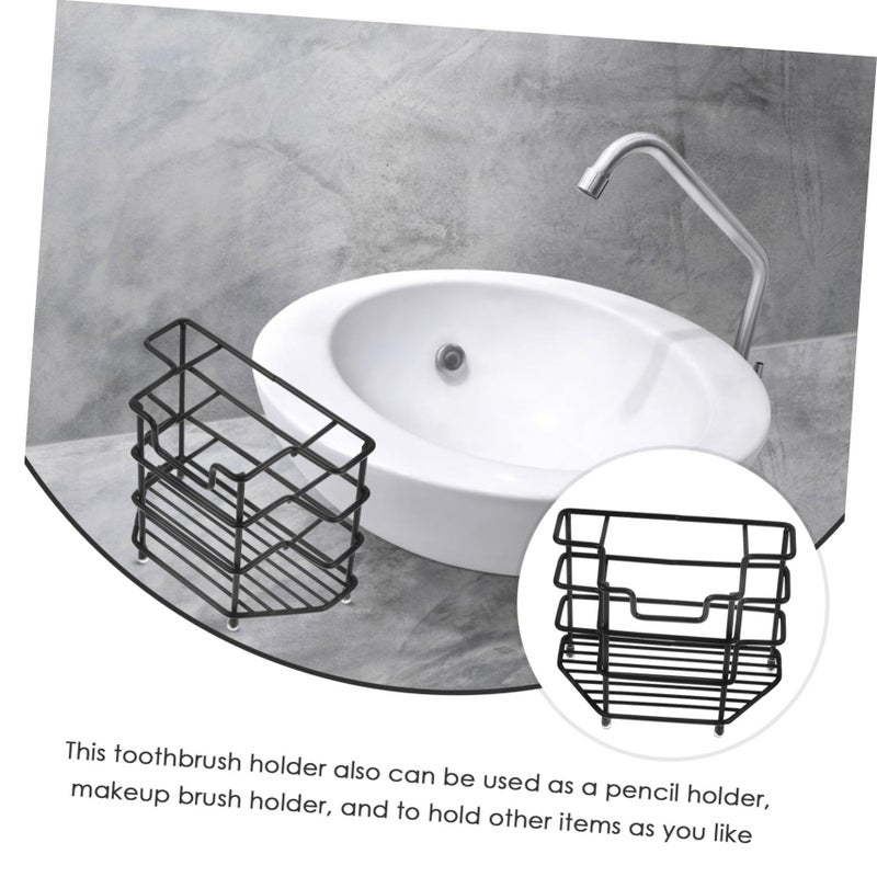 Stainless Steel Toothbrush Holder Countertop Organizer For Bathroom And Kitchen - Image 4