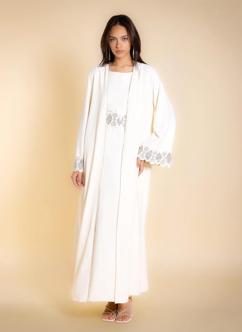 شايبس EMBROIDERED ABAYA WITH DRESS