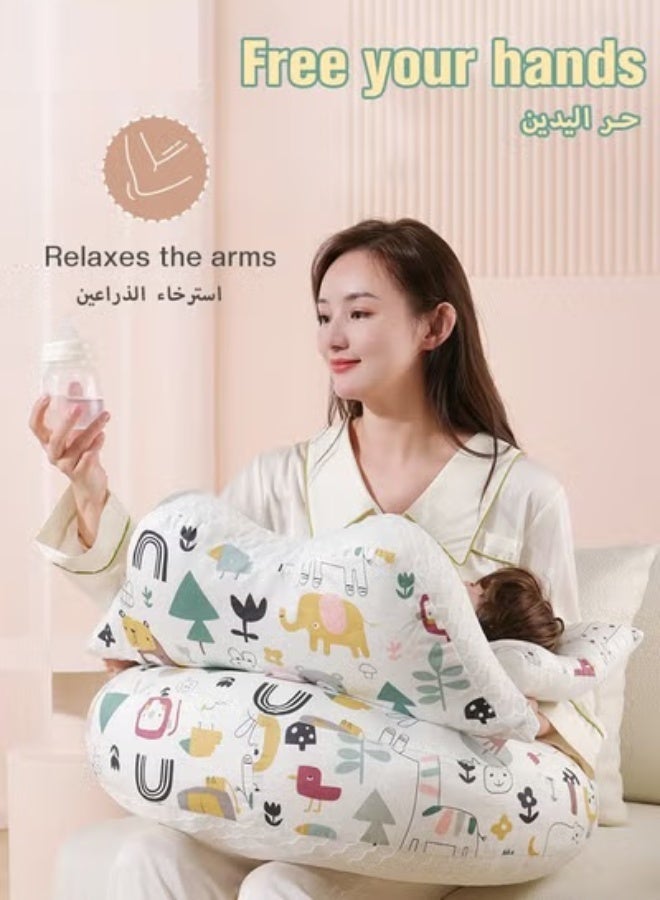 DOOKOO Nursing Pillow for Breastfeeding, Multi-Functional Original Plus Size Breastfeeding Pillows Give Mom and Baby More Support with Removable Cotton Cover - Image 3