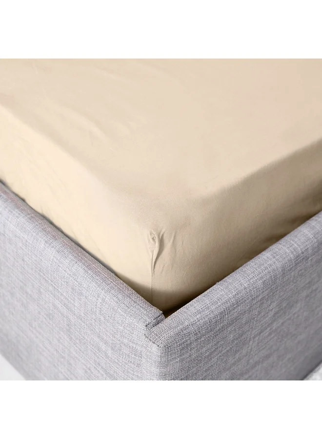 Home Box Ballina Solid Cotton Super King Fitted Sheet 200 x 33 x 200 cm