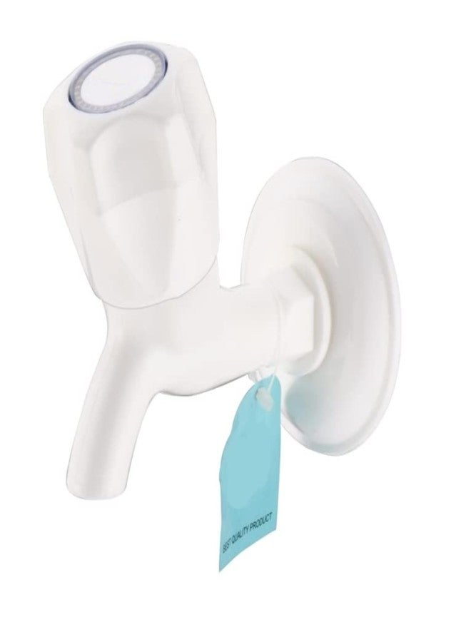 New Ware® PTMT Short Body Bib Cock Water Tap | PVC Plastic Bib Tap for Kitchen, Bathroom & Wash Basin | Hot & Cold Water Compatible | Rust-Free, Leak-Proof Faucet - Image 1