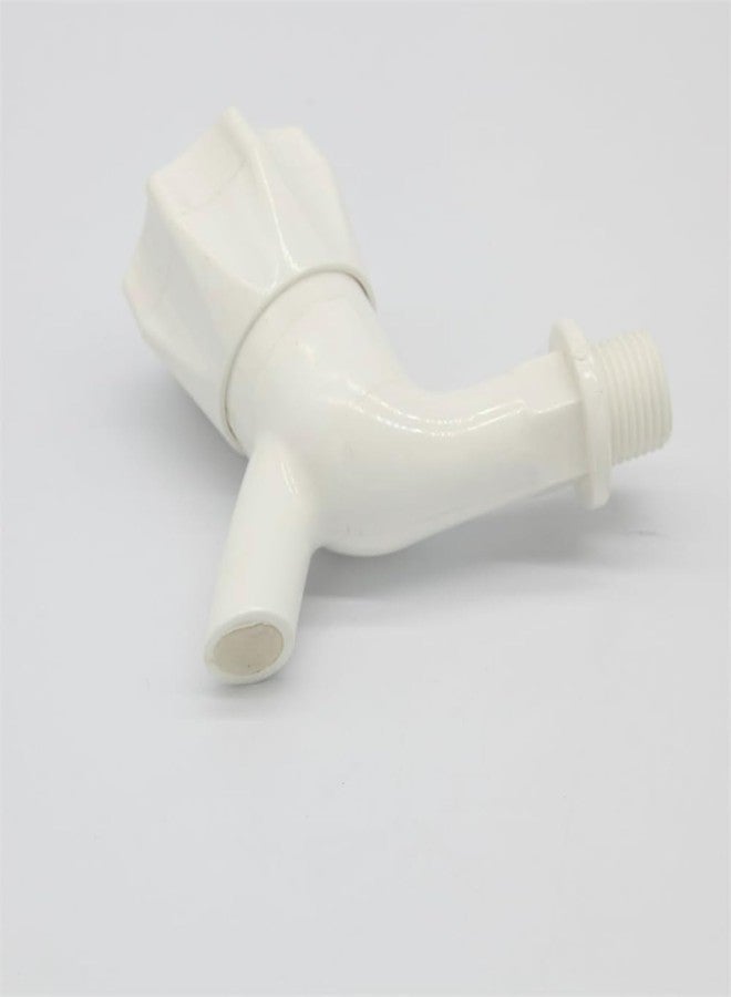 New Ware® PTMT Short Body Bib Cock Water Tap | PVC Plastic Bib Tap for Kitchen, Bathroom & Wash Basin | Hot & Cold Water Compatible | Rust-Free, Leak-Proof Faucet - Image 5