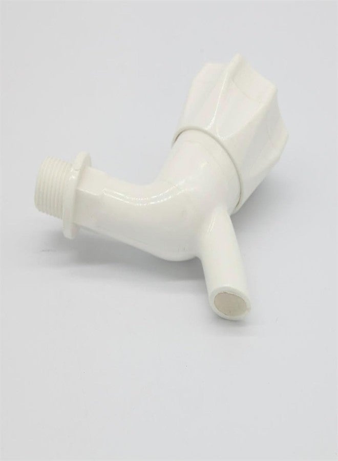 New Ware® PTMT Short Body Bib Cock Water Tap | PVC Plastic Bib Tap for Kitchen, Bathroom & Wash Basin | Hot & Cold Water Compatible | Rust-Free, Leak-Proof Faucet - Image 4
