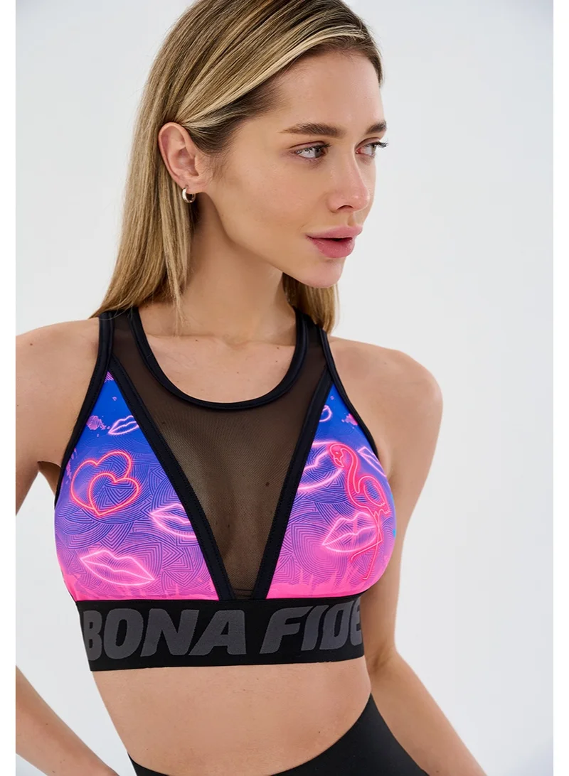 Bona Fide Top for Top Neon Kiss Bona Fide High Impact Sports Bra for Women – High Support Workout Crop Top for Gym, Running & Fitness for Women | Best Price UAE
