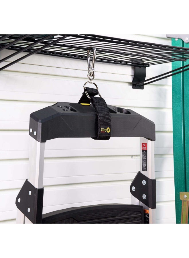 Wrap-It Storage Hook 'n Hang Storage Strap with Carabiner Black and Silver 18 Inch 100-HNH-18BL - Image 5