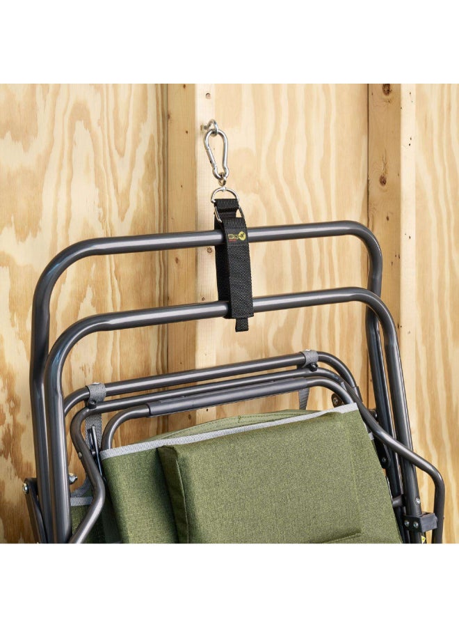 Wrap-It Storage Hook 'n Hang Storage Strap with Carabiner Black and Silver 18 Inch 100-HNH-18BL - Image 2