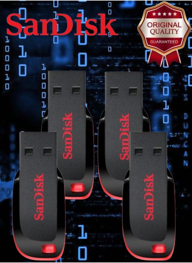 Sandisk 4 Pieces Sandisk Cruzer Blade USB 2.0 Flash Drive 16 GB  - Image 1