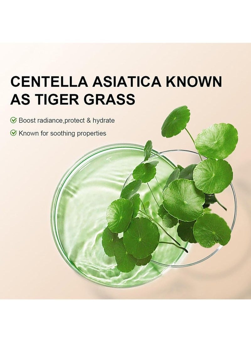 ibcccndc Color Correcting CC Cream,Hydrating CC Cream Foundation with Centella Asiatica Multi-Purpose Pre-makeup Primer Moisturizing Facial Concealer Sunscreen Full-Coverage CC Cream with SPF 25, Dark - Image 3