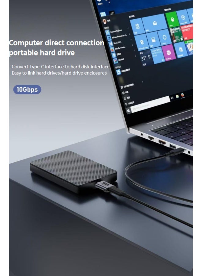 USB 1 Pack Type-C to Micro B supports mobile hard drive, phone transfer and charging, compatible with major mobile hard drives and hard drive enclosures such as Seagate/WD Western Digital/Toshiba/Newman/Lenovo/Samsung/Sony, and supports Samsung S5/Note3 phones - Image 3