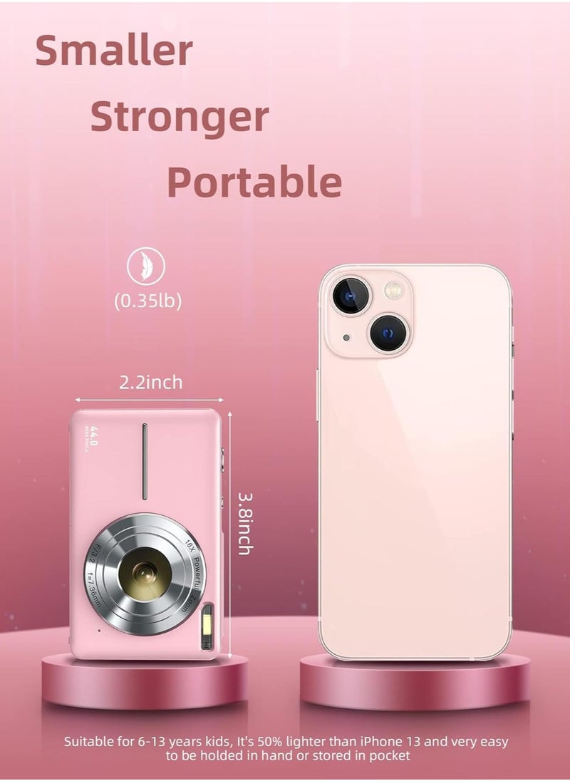 SYOSI Kids Digital Camera 1080P 44MP Digital Cameras for Photography, Digital Point and Shoot Camera for Kids with 16X Zoom, Fill Light, Anti-Shake, Compact Small Travel Camera for Boys Girls Teens Gift  - Image 5