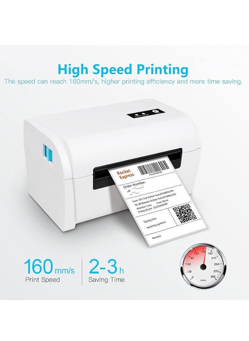 KIIUMI Thermal Label Printer, USB BT Connection, High Speed Shipping Label Maker, Support 40-110mm Paper Width Compatible with Windows for Supermarket Store Restaurant Logistic  - Image 2