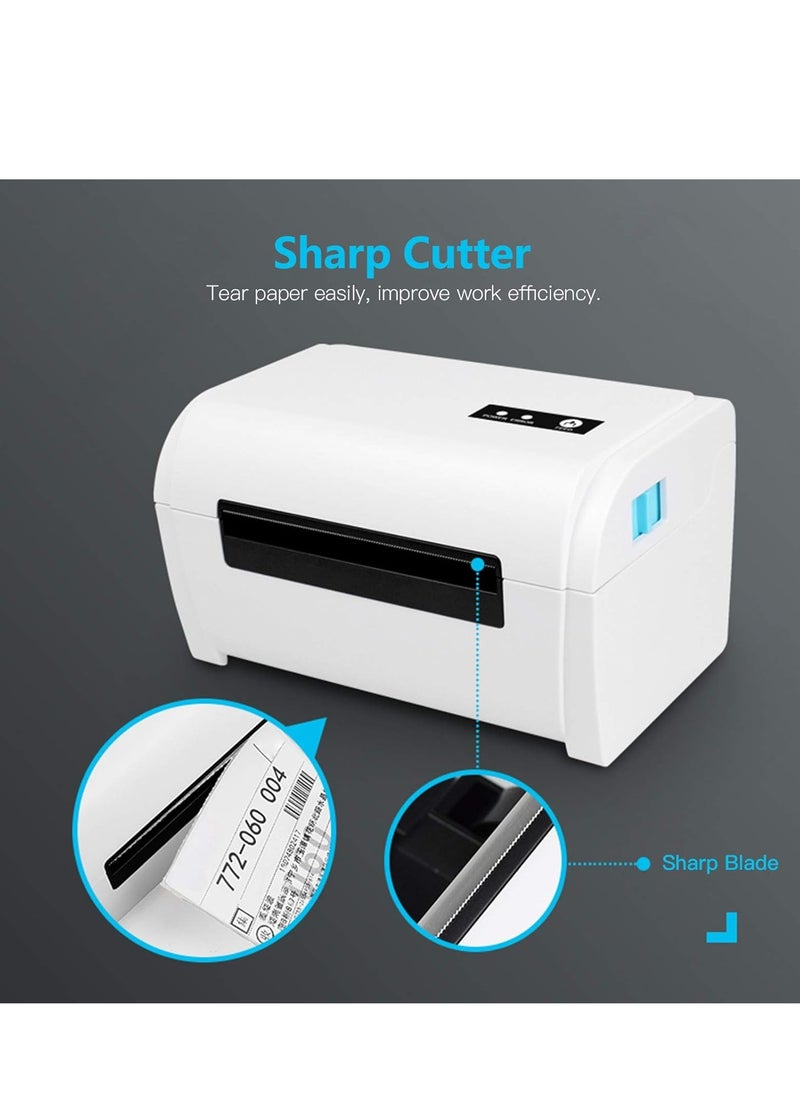 KIIUMI Thermal Label Printer, USB BT Connection, High Speed Shipping Label Maker, Support 40-110mm Paper Width Compatible with Windows for Supermarket Store Restaurant Logistic  - Image 5