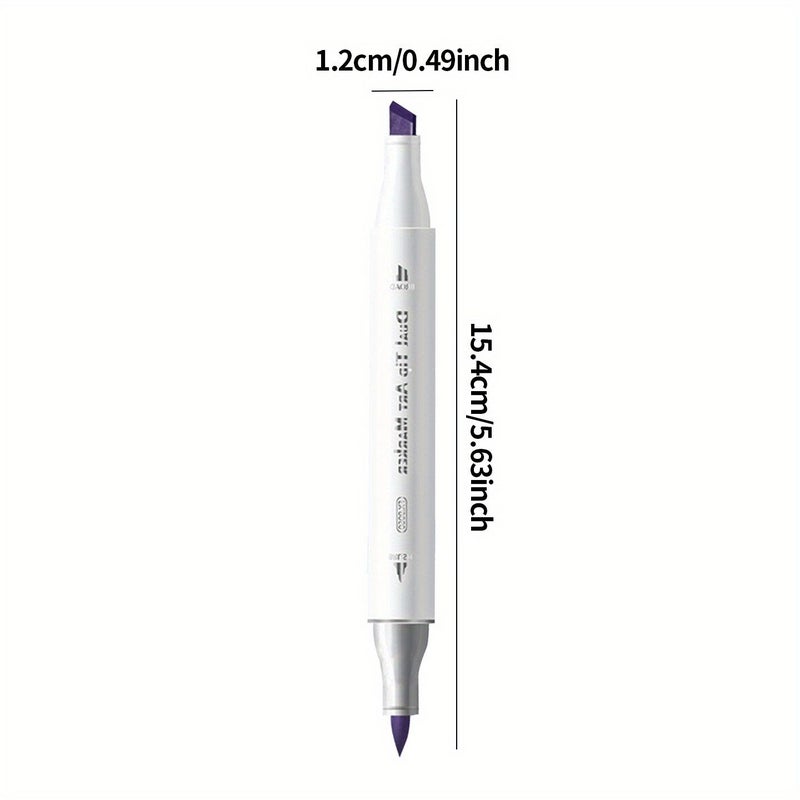 120 Colors Double Ended Markers High Density Fiber Nib For Art Drawing - Image 2