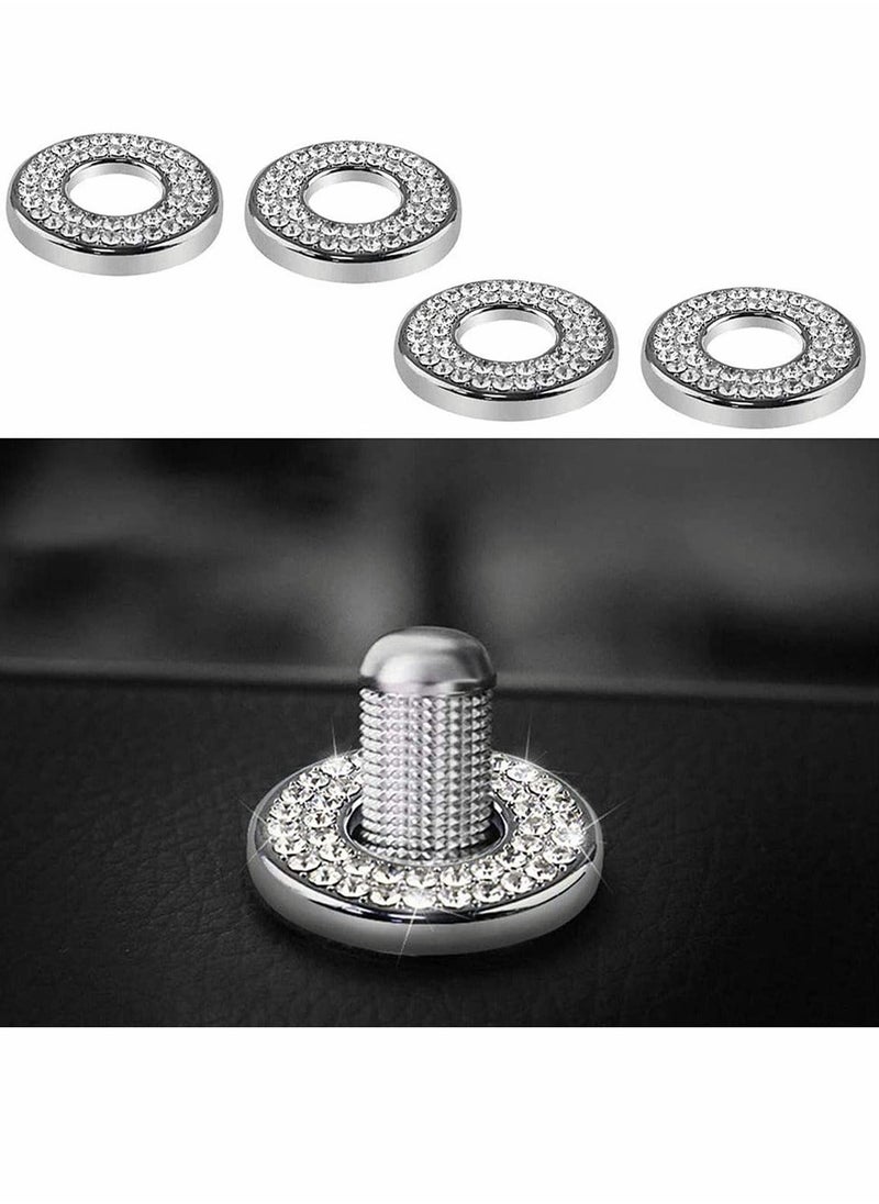 Generic - Car Inner Door Lock Pull Cover Compatible with Mercedes-Benz, Accessories Door Lock Pull Cover, Crystal Car Interior Rod Bolt Accessories Decals Stickers (4PCS) - Image 1