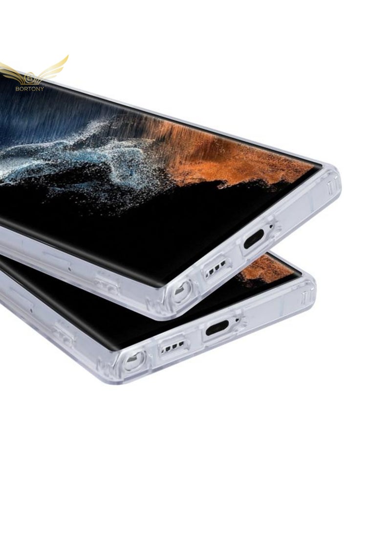 BORTONY Clear Magnetic Case for Samsung Galaxy S22 Ultra Compatible with Magsafe Card Wallet & Wireless Chager, Screen & Camera Protection Shockproof Galaxy S22 Ultra Case Cover  - Image 5