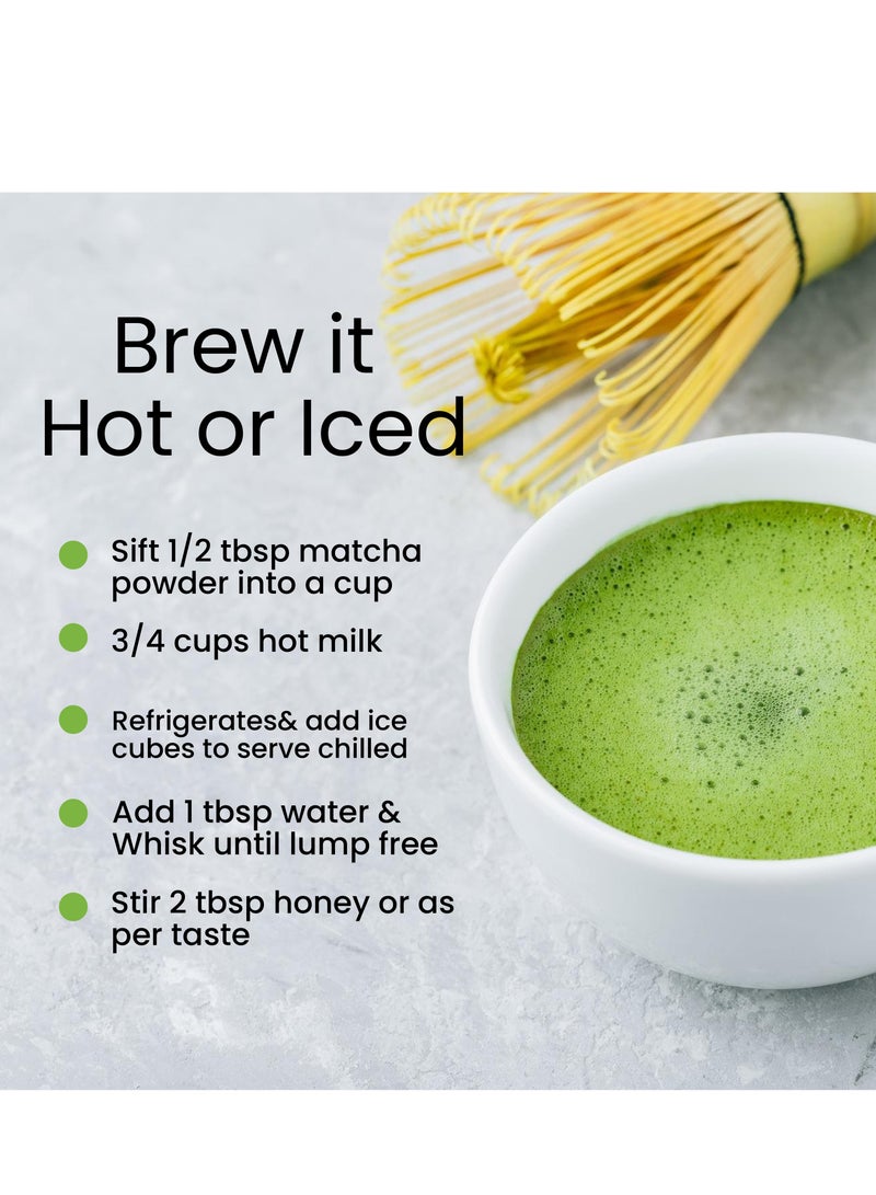 Organic Japanese Matcha - Premium Quality 80gm Ceremonial Grade