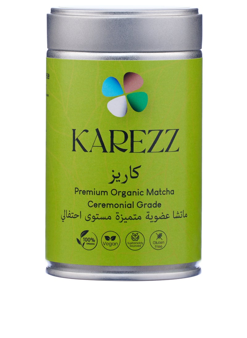 KAREZZ Organic Japanese Matcha - Premium Quality 80gm Ceremonial Grade  - Image 1