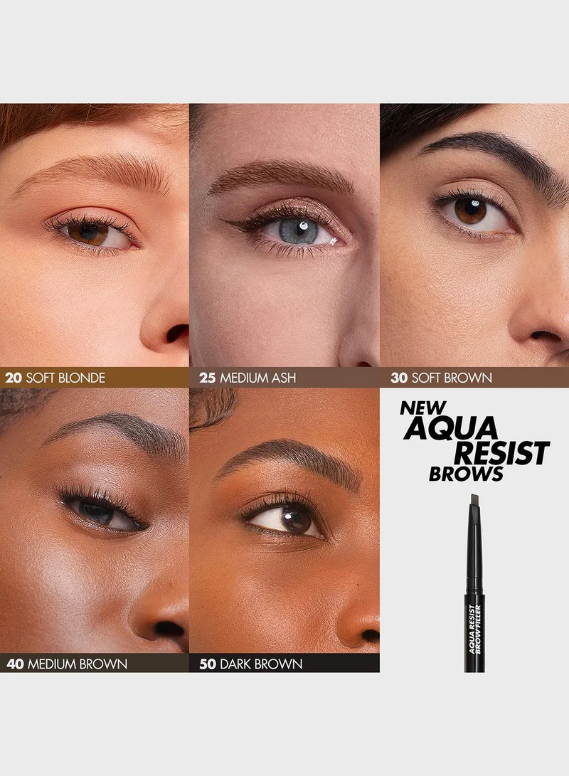 MAKE UP FOR EVER Aqua Resist Brow Filler - 25 - Medium Ash