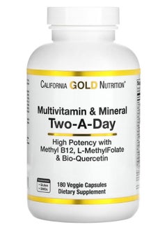 Multivitamin and Mineral, Two-A-Day, 180 Veggie Capsules