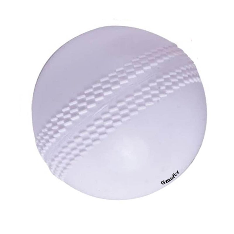 Gmefvr Silicone Soft Cricket Balls Practice Training for All Age Group Recommended for Indoor/Outdoor Street & Beach Crickets, White - Image 1