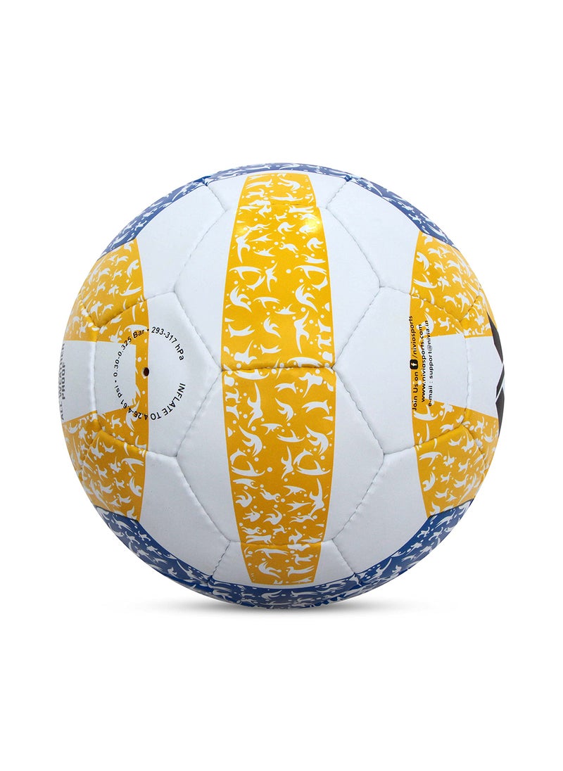 Nivia Classic Rubber Volleyball | Color: Multicolor | Size: 4 | Material: Rubber | Ideal for Training/Match | 32 Panels | Hand Stitched Construction | Bladder Butyl | Suitable for: All Indoor Surface  - Image 3