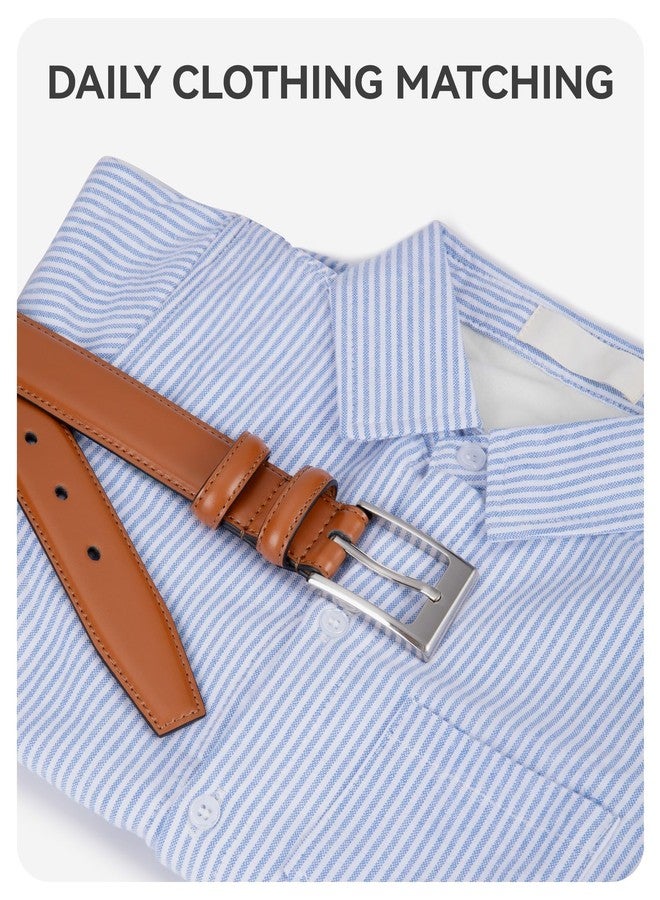 تشاورين حزام تشاورين للأولاد - حزام جلدي للأطفال مقاس 1 1/8 بوصة للفساتين - رفيق مثالي للملابس الرسمية للشباب - Image 2