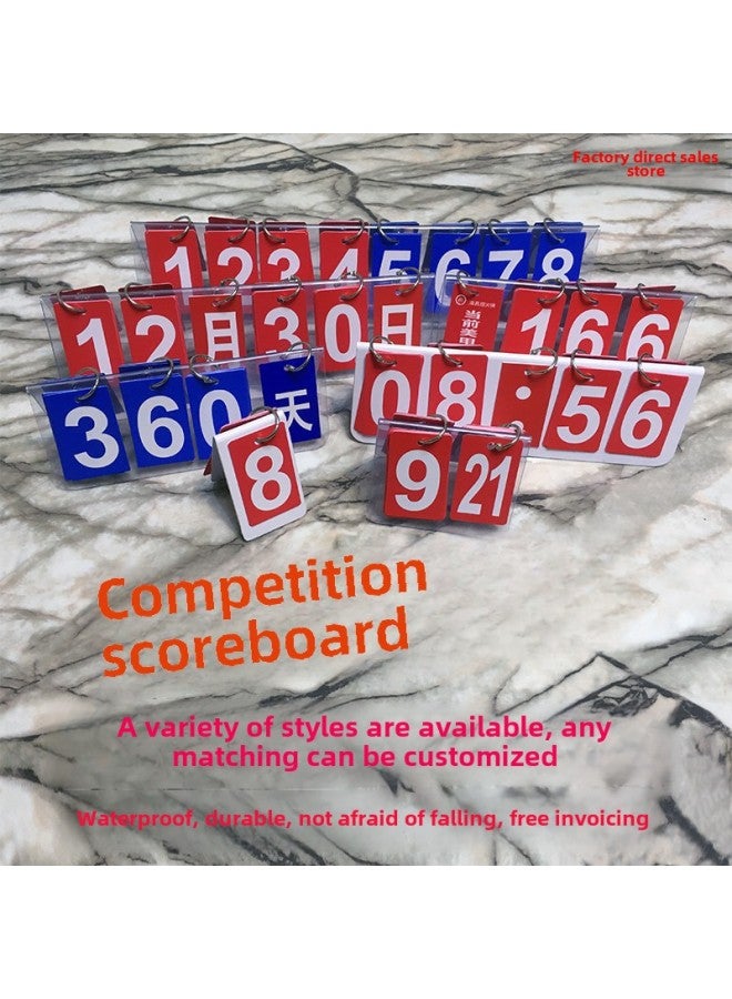 Generic Competition Scoreboard Scoreboard Flip Digital Card Time Chronograph Mini Desktop Table Tennis Scoreboard Making-Specifications:Relatively Small Waterproof Transparent Double Row - Image 2