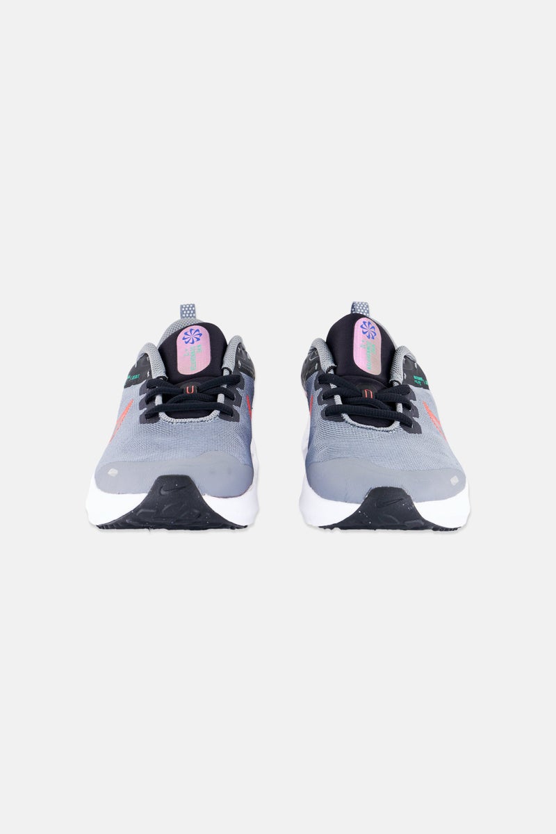 Nike Kids Girl Downshifter 12  NN Lace Up Sport Shoes, Grey  - Image 2