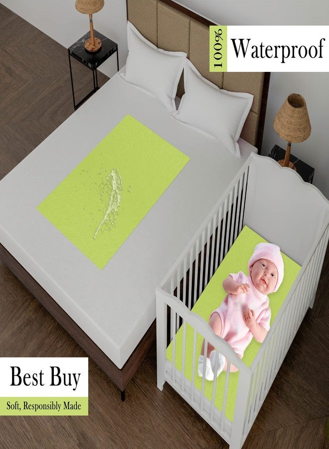 Daksh Baby Dry Sheet/Waterproof Sheet/Baby Sleeping Mat/Bed Protector/Quick Drying/Absorbent Dry Sheet (Small 20"x28"Inch)-Green - Image 2