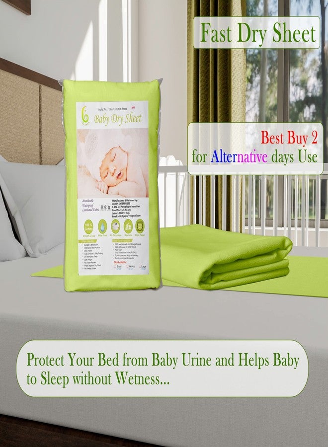 Daksh Baby Dry Sheet/Waterproof Sheet/Baby Sleeping Mat/Bed Protector/Quick Drying/Absorbent Dry Sheet (Small 20"x28"Inch)-Green - Image 5