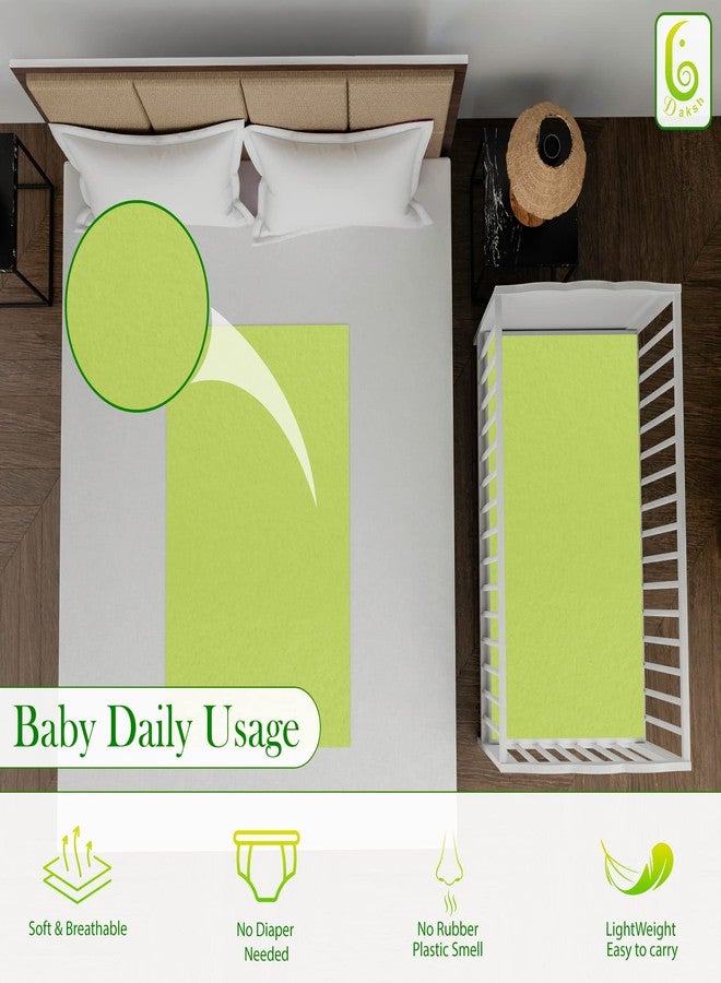 Daksh Baby Dry Sheet/Waterproof Sheet/Baby Sleeping Mat/Bed Protector/Quick Drying/Absorbent Dry Sheet (Small 20"x28"Inch)-Green - Image 4