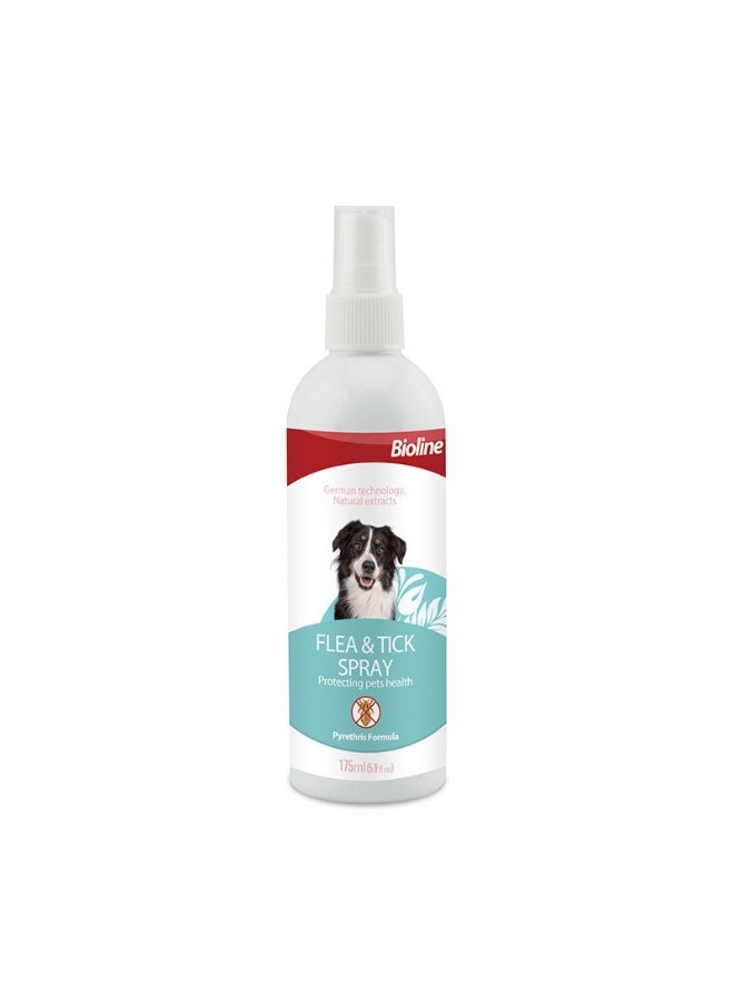 Bioline Flea and Tick Control Spray for Dogs 175ml - Image 1
