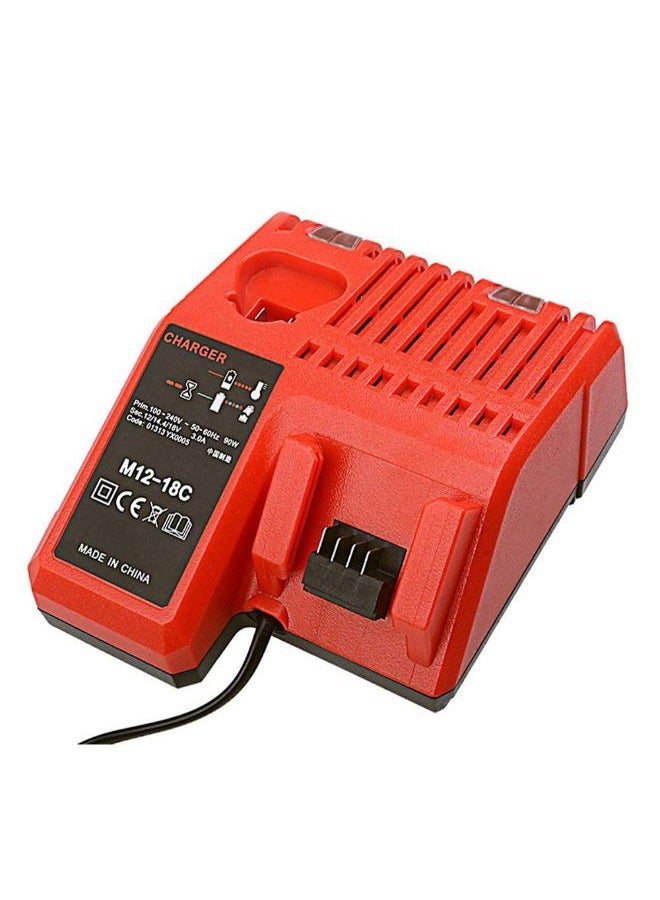 NIBEMINENT Replacement Battery Charger For Milwaukee Red/Black  - Image 1
