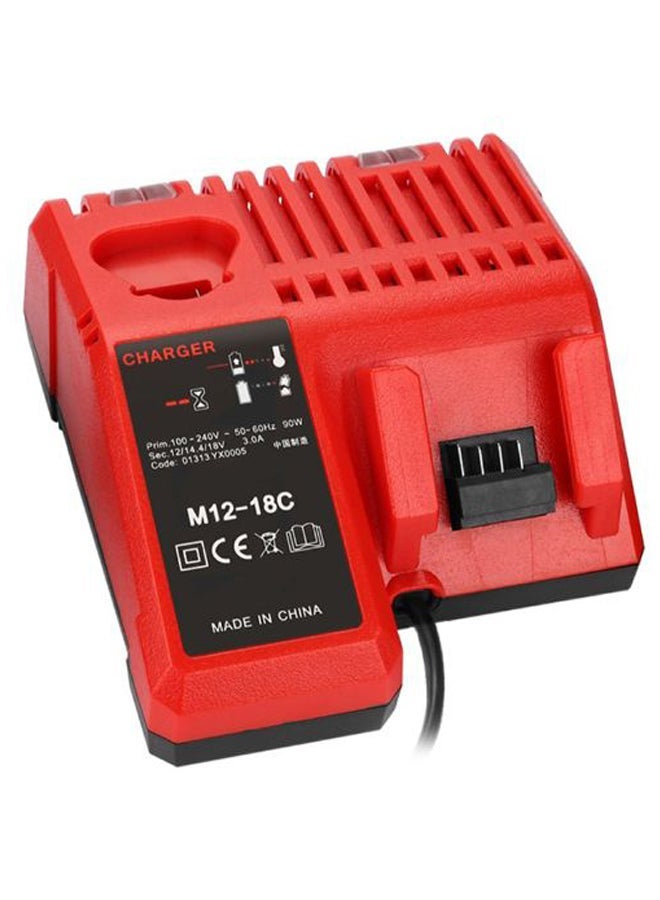 NIBEMINENT Replacement Battery Charger For Milwaukee Red/Black  - Image 2