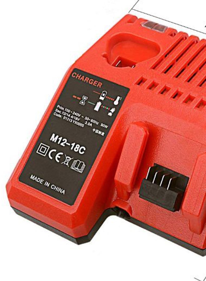 NIBEMINENT Replacement Battery Charger For Milwaukee Red/Black  - Image 3